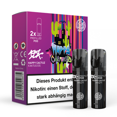 2x 187 Strassenbande Einweg Pod Happy Cactuz 20mg Nikotinsalz 2ml