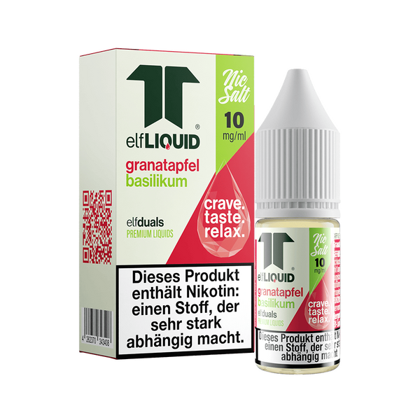Elf-Liquid - Granatapfel Basilikum - Nikotinsalz Liquid 10mg Elf-Liquid - Granatapfel Basilikum - Nikotinsalz Liquid 10mg