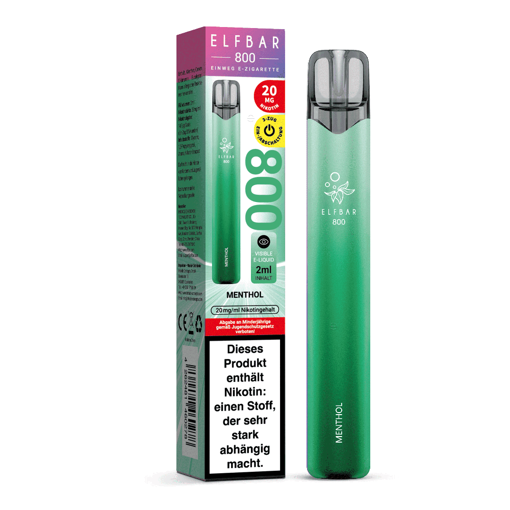 Elfbar 800 Einweg E-Zigarette Menthol 20mg