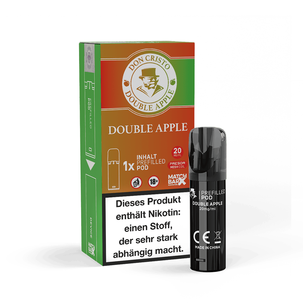 Don Cristo Einweg Pod Double Apple 20mg Don Cristo Einweg Pod Double Apple 20mg