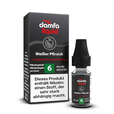 damfaliquid Weißer Pfirsich V2 6mg 10ml
