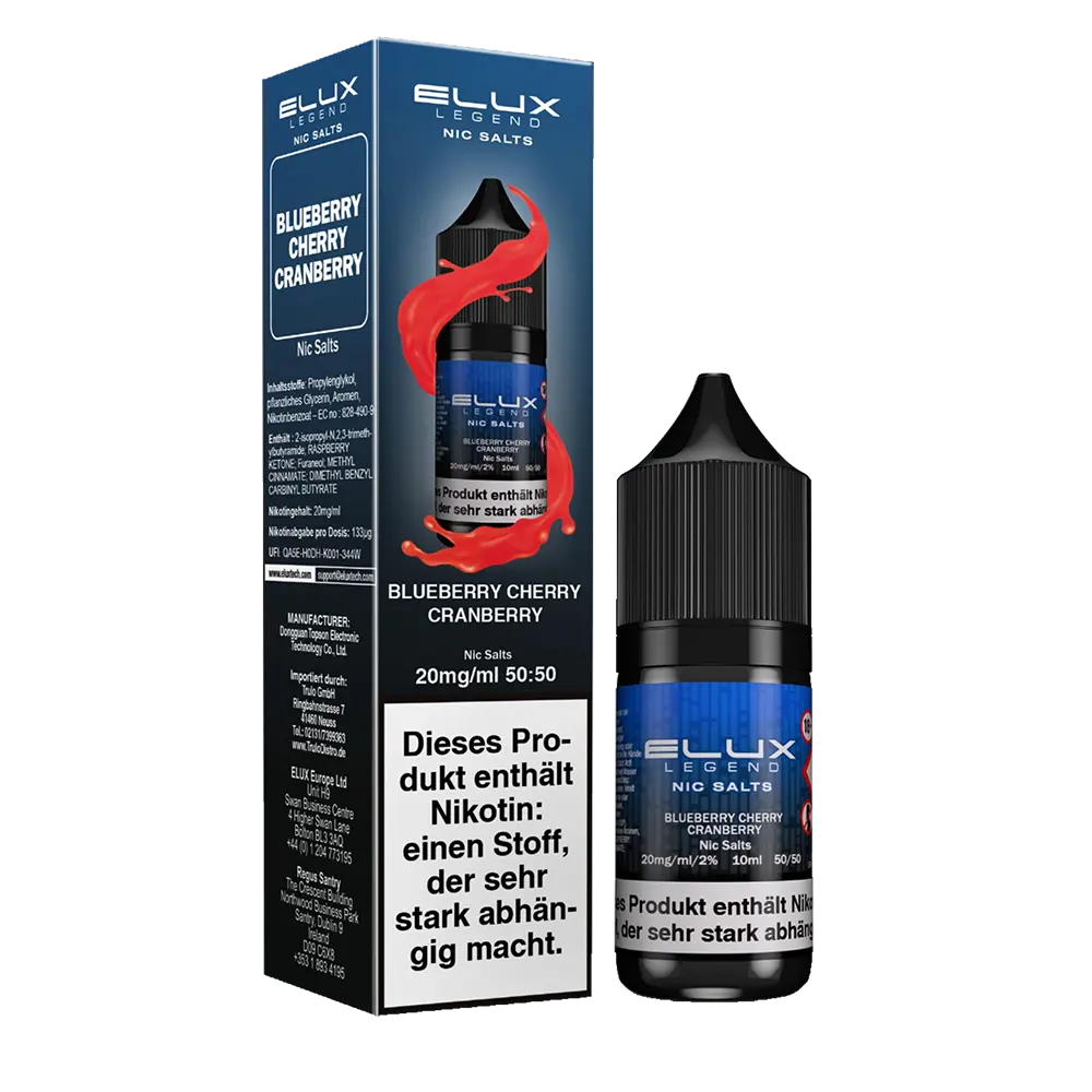 Liquid Blueberry Cherry Cranberry - Elux Nikotinsalz