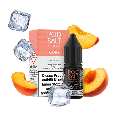 Pod Salt Core Nikotinsalz - Peach Ice - Liquid 20mg 10ml C Pod Salt Core Nikotinsalz - Peach Ice - Liquid 20mg 10ml C