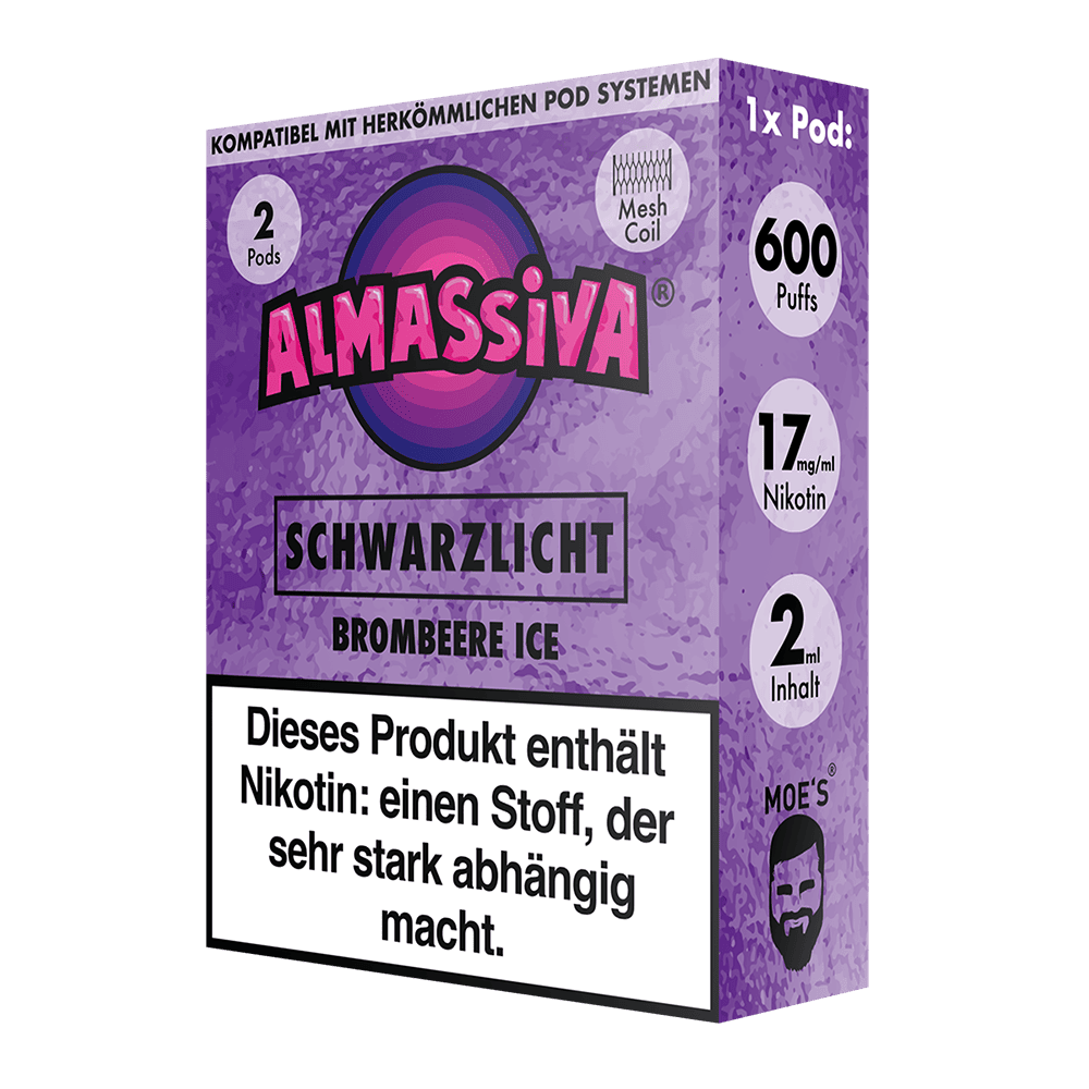 Almassiva Einweg Pod Schwarzlicht 17mg