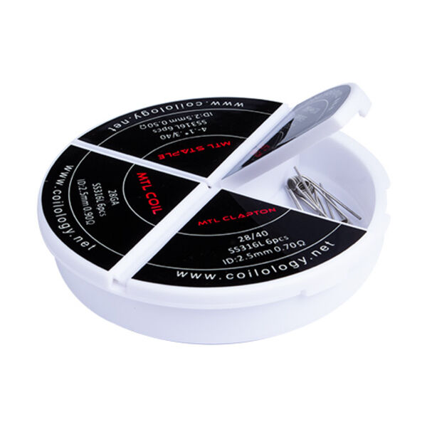 Coilology SS316 4 in1 MTL Set (4*6 Wicklungen) Coilology SS316 4 in1 MTL Set (4*6 Wicklungen)