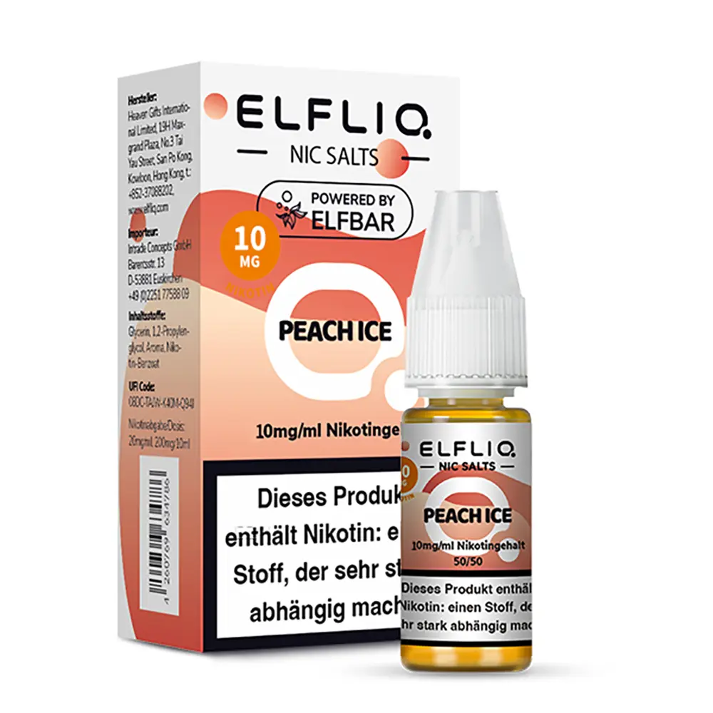 Liquid Peach Ice - Elfliq Nikotinsalz 20mg Liquid Peach Ice - Elfliq Nikotinsalz 20mg