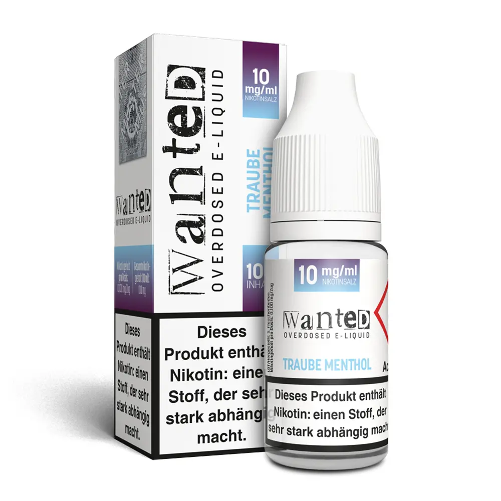 Wanted Traube Menthol Overdosed 10ml Nikotinsalzliquid 