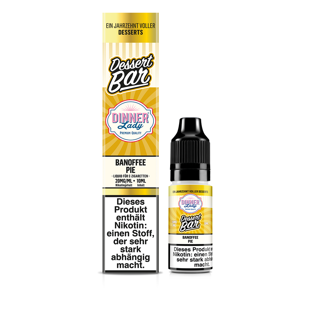 Dinner Lady Nikotinsalz Banoffee Pie 50/50 10ml Liquid 20mg