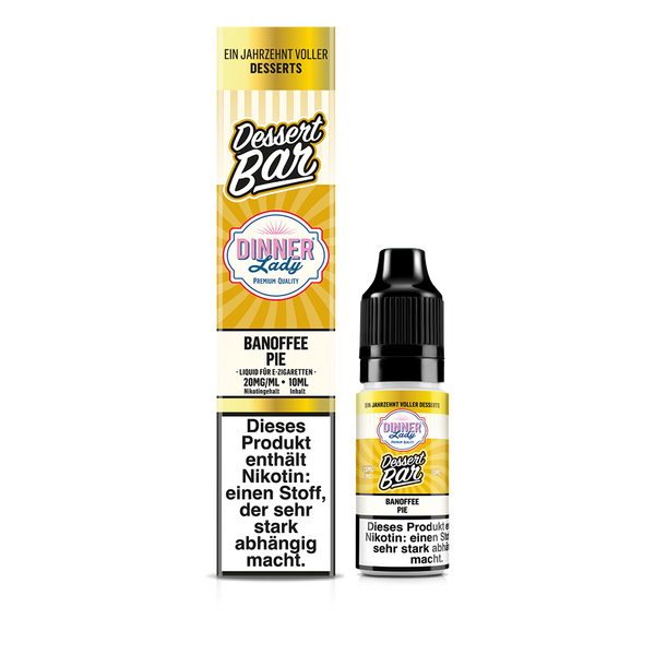 Dinner Lady Nikotinsalz Banoffee Pie 50/50 10ml Liquid 20mg Dinner Lady Nikotinsalz Banoffee Pie 50/50 10ml Liquid 20mg