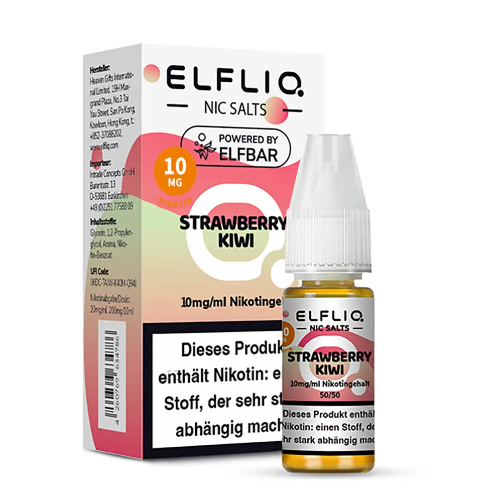 Liquid Strawberry Kiwi - Elfliq Nikotinsalz 10mg Liquid Strawberry Kiwi - Elfliq Nikotinsalz 10mg