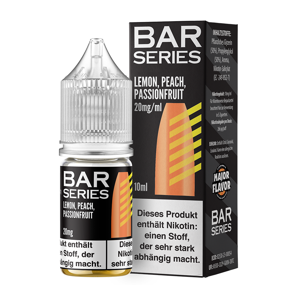 Liquid Lemon Peach Passionsfruit - Bar Series Nikotinsalz 20mg Liquid Lemon Peach Passionsfruit - Bar Series Nikotinsalz 20mg