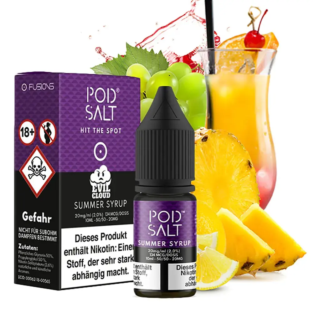 Liquid Summer Syrup - Pod Salt Fusion Nikotinsalz Liquid Summer Syrup - Pod Salt Fusion Nikotinsalz