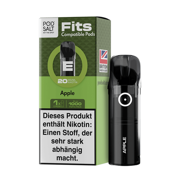 Pod Salt Fits Pods Einweg Pod - Apple - 20mg Nikotinsalz 2ml Pod Salt Fits Pods Einweg Pod - Apple - 20mg Nikotinsalz 2ml