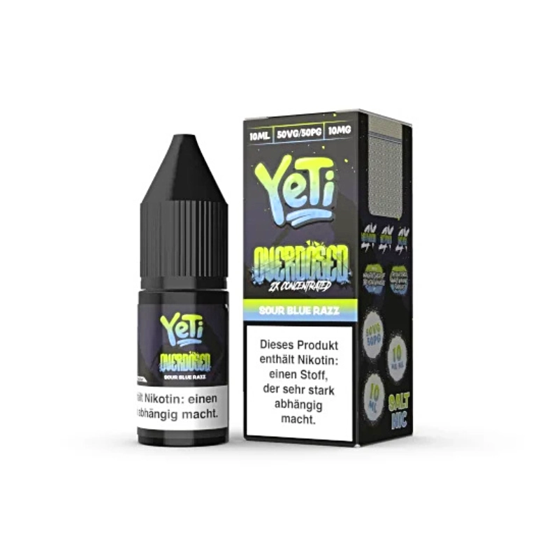 Liquid Sour Blue Razz - Yeti Overdosed Nikotinsalz 10mg