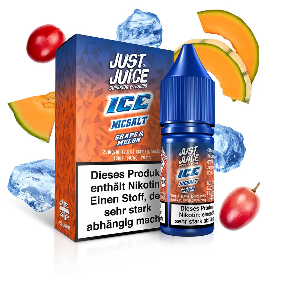 Just Juice Nikotinsalz - Grape & Melon ICE - 10ml 20mg Just Juice Nikotinsalz - Grape & Melon ICE - 10ml 20mg