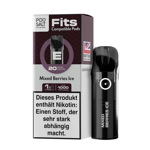 Pod Salt Fits Pods Einweg Pod - Mixed Berries Ice - 20mg Nikotinsalz 2ml Pod Salt Fits Pods Einweg Pod - Mixed Berries Ice - 20mg Nikotinsalz 2ml