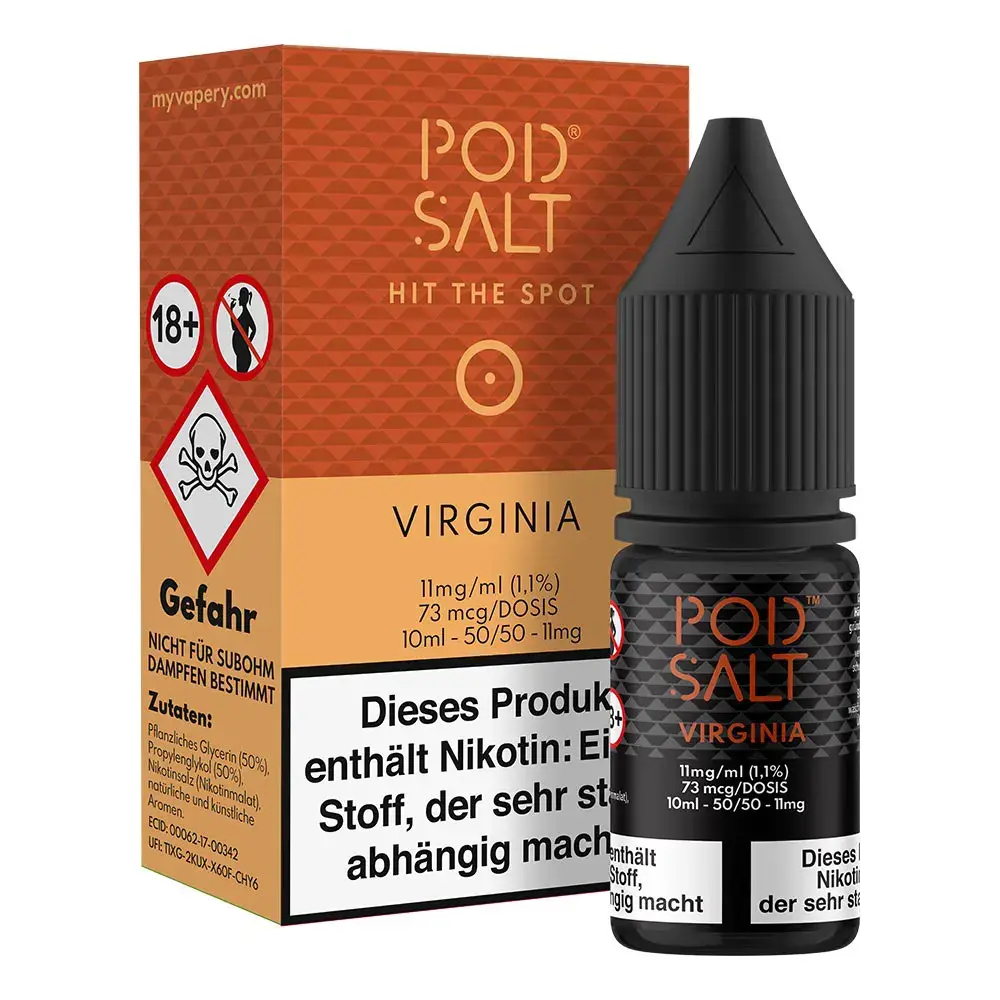 Liquid Virginia (Gold) - Pod Salt Core Nikotinsalz 11mg Liquid Virginia (Gold) - Pod Salt Core Nikotinsalz 11mg