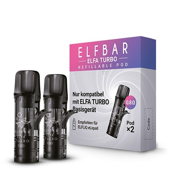 Elfbar - Elfa Turbo Refillable Pod 0.8 Ohm Elfbar - Elfa Turbo Refillable Pod 0.8 Ohm