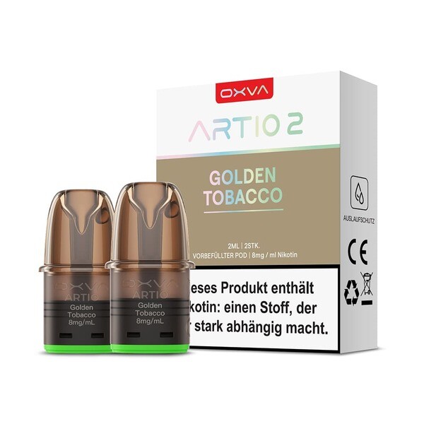 Oxva Artio 2 Einweg Pod Golden Tobacco 8mg Nikotinsalz 2ml Oxva Artio 2 Einweg Pod Golden Tobacco 8mg Nikotinsalz 2ml