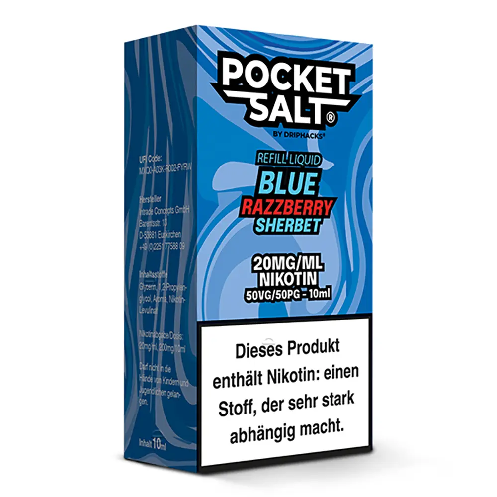 Liquid Blue Razzberry Sherbet - Pocket Salt Nikotinsalz 20mg