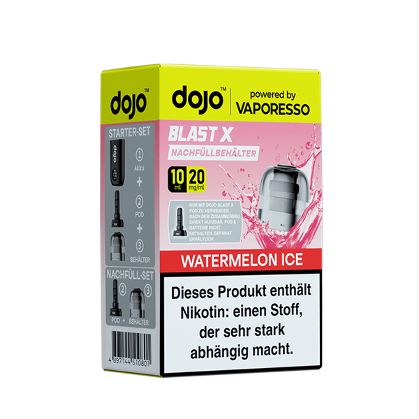 Vaporesso dojo Blast X Einweg Pod - Watermelon Ice - 20mg Vaporesso dojo Blast X Einweg Pod - Watermelon Ice - 20mg