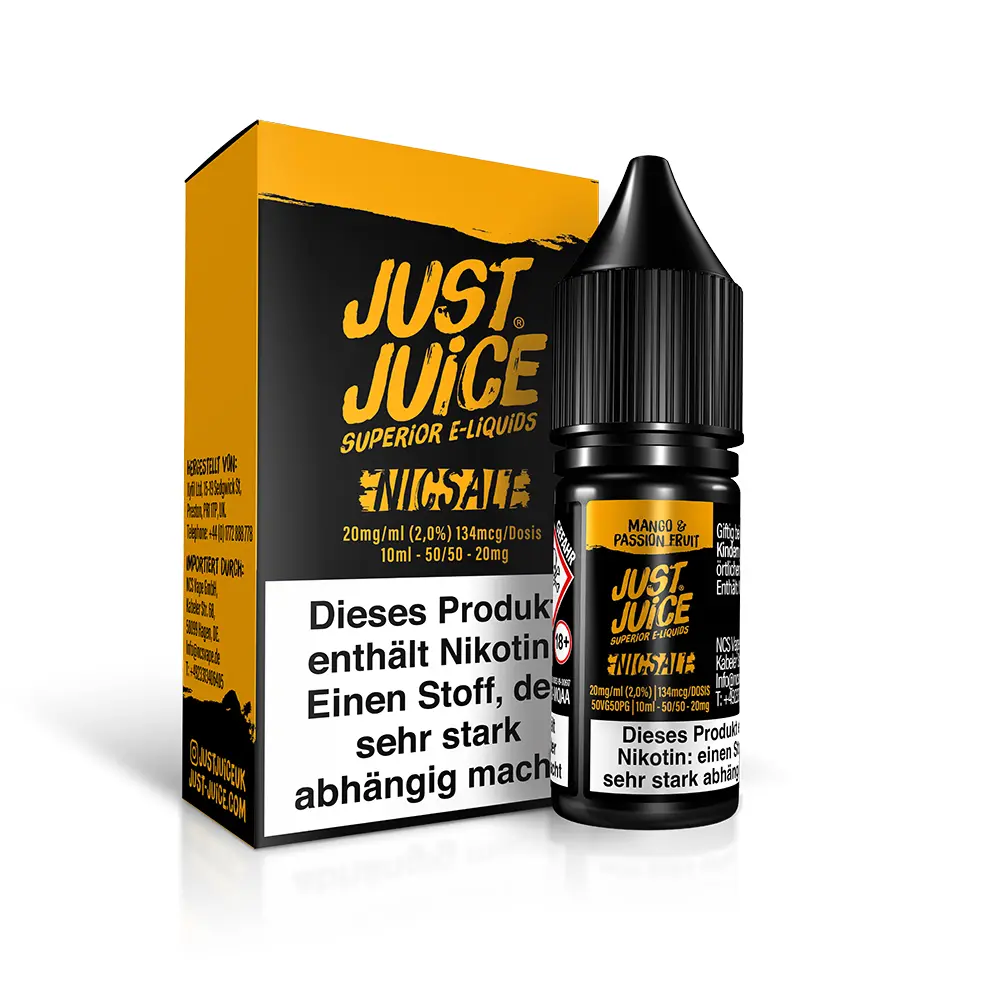 Just Juice Nikotinsalz - Mango & Passion Fruit - 10ml 20mg 