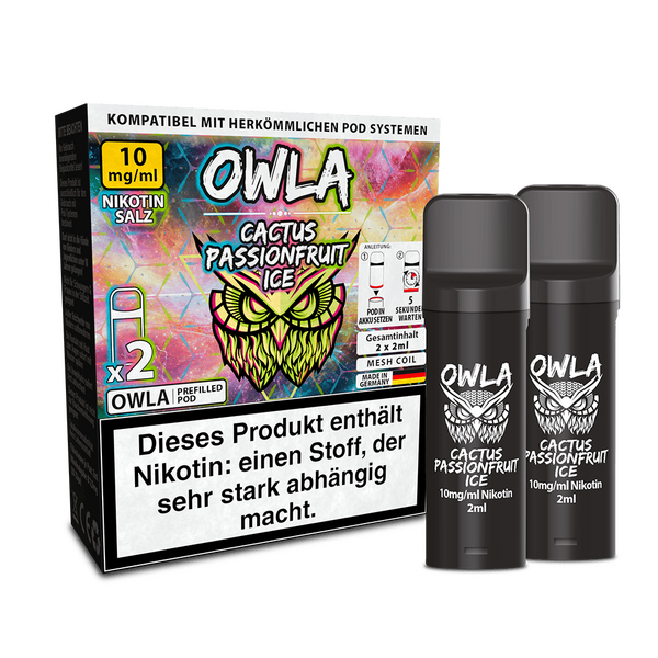 OWLA Pod - Cactus Passionfruit Ice - 10mg Nikotinsalz OWLA Pod - Cactus Passionfruit Ice - 10mg Nikotinsalz