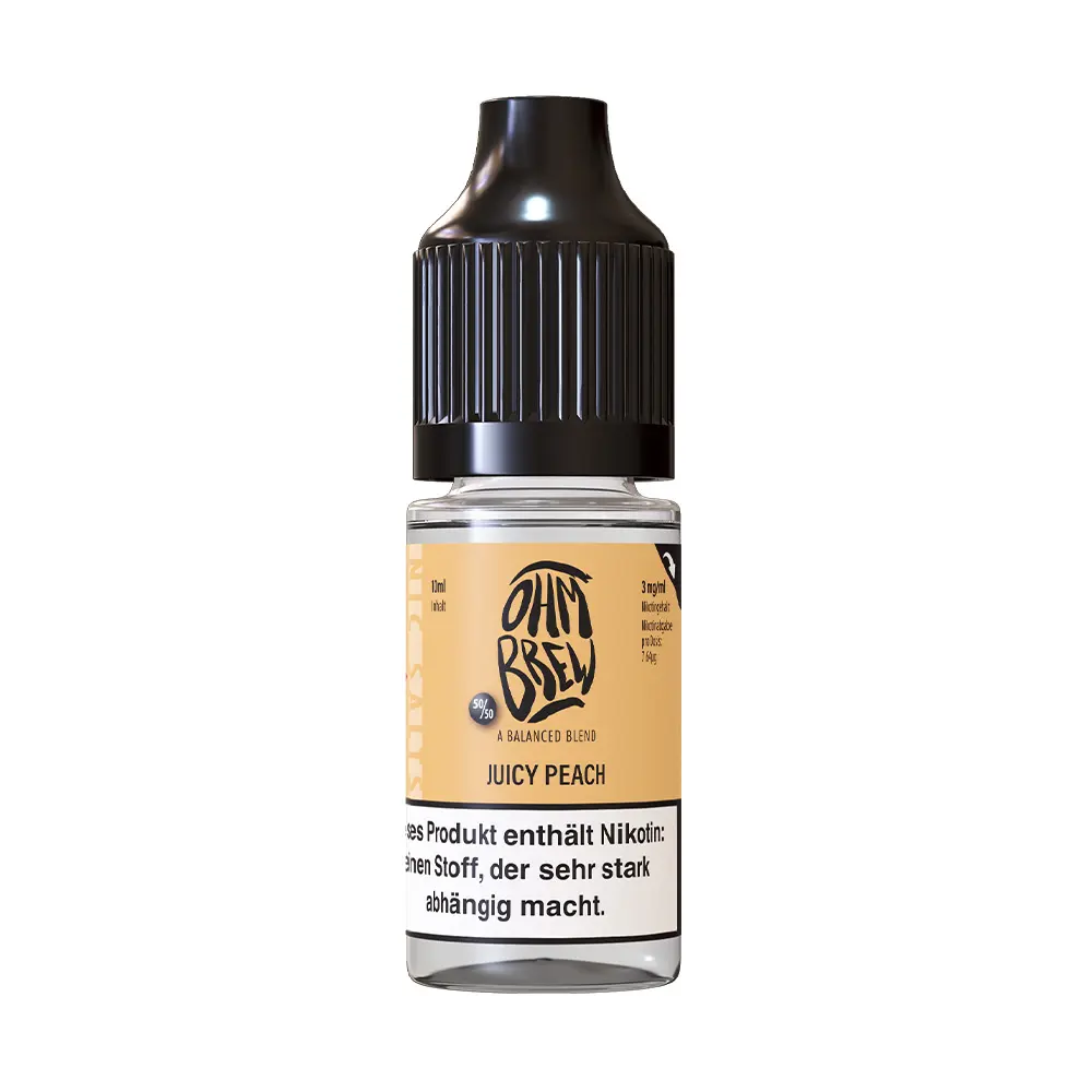 Liquid Juicy Peach - Ohm Brew Nikotinsalz Liquid Juicy Peach - Ohm Brew Nikotinsalz