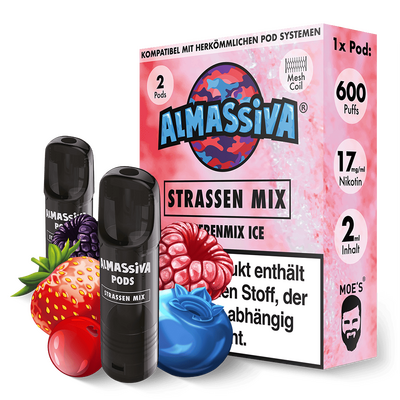 Almassiva Einweg Pod Strassen Mix 17mg