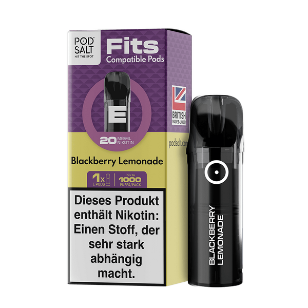 Pod Salt Fits Pods Einweg Pod - Blackberry Lemonade - 20mg Nikotinsalz 2ml Pod Salt Fits Pods Einweg Pod - Blackberry Lemonade - 20mg Nikotinsalz 2ml