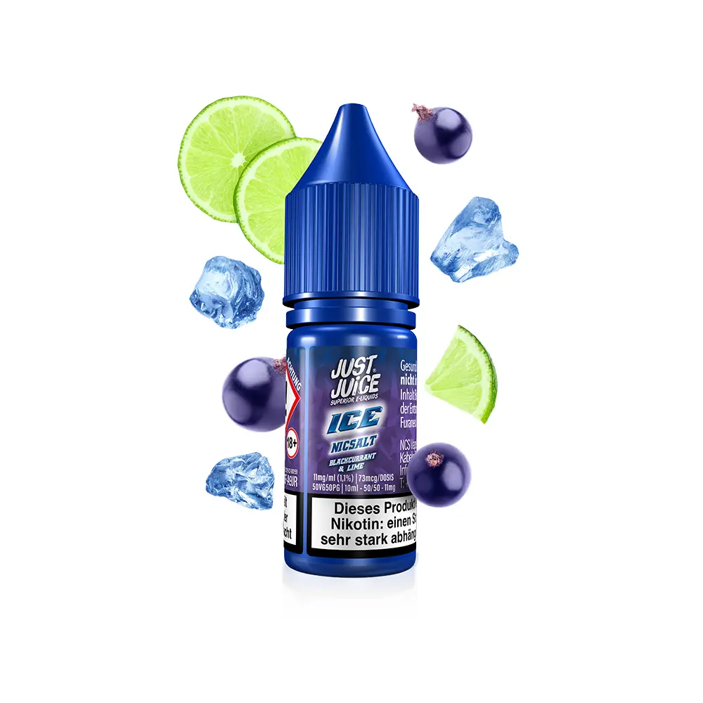 Just Juice Blackcurrant Lime ICE - 10ml Nikotinsalz 11mg