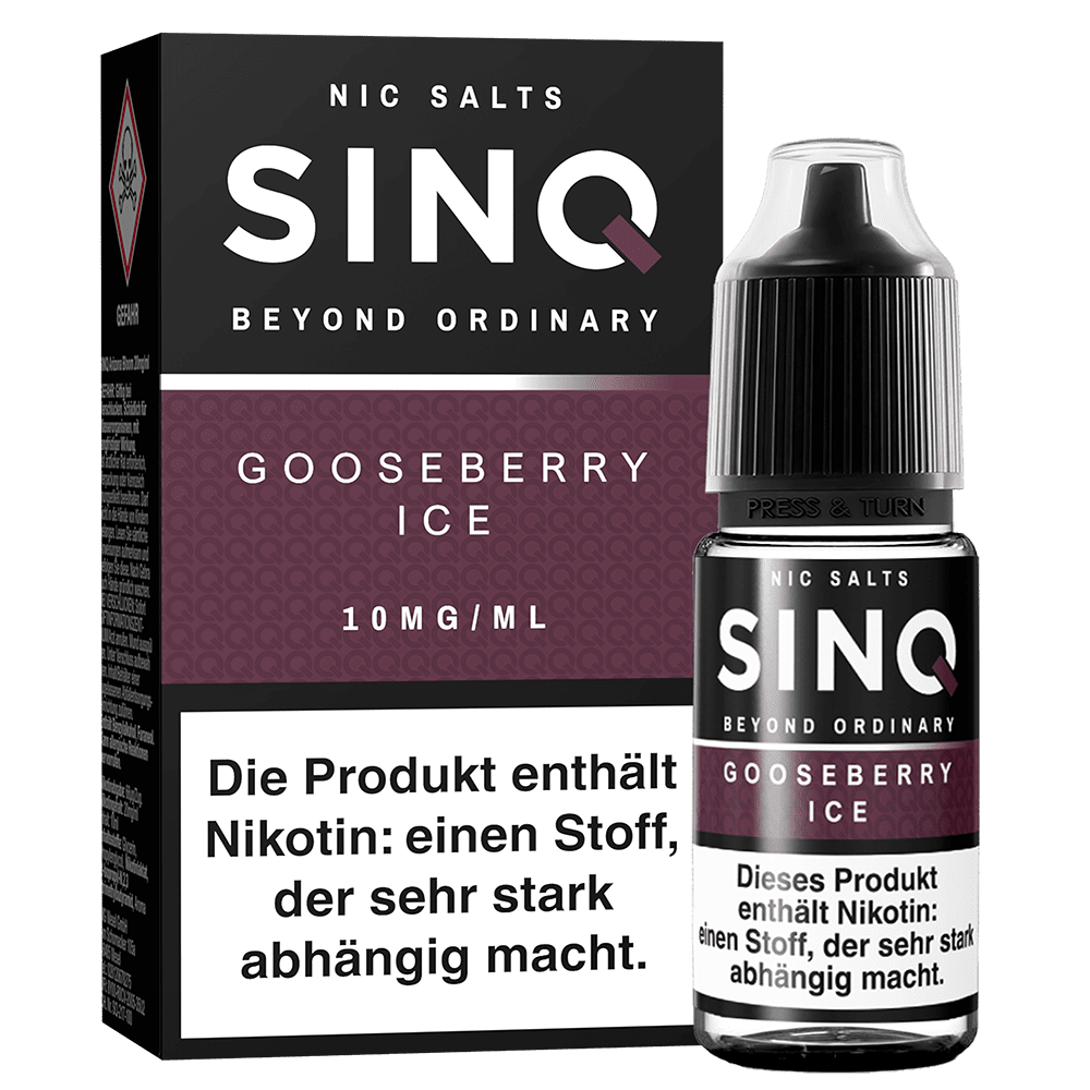 SINQ Nikotinsalz - Goosberry Ice - 10ml Liquid 10mg  C