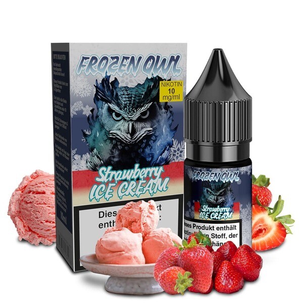 Liquid Strawberry Ice Cream - Frozen OWL Nikotinsalz Liquid Strawberry Ice Cream - Frozen OWL Nikotinsalz