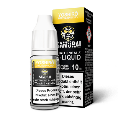 Samurai Yoshiro Zitronenkuchen Nikotinsalz Liquid 10ml