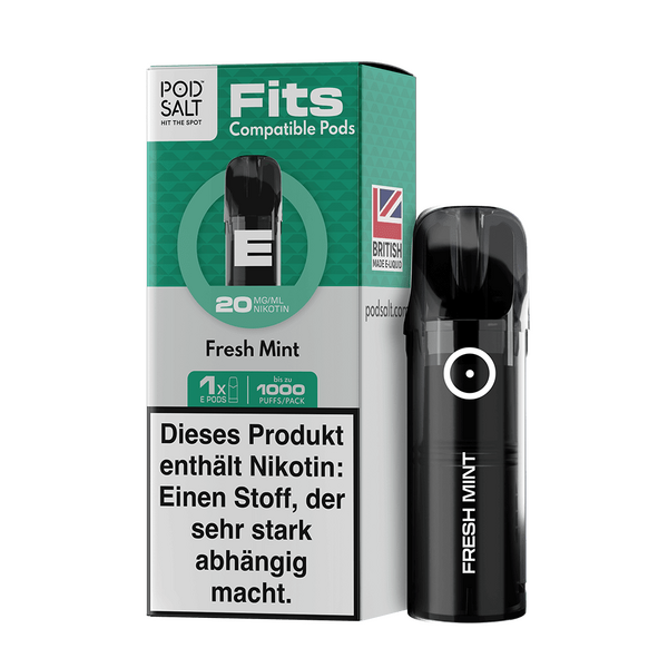 Pod Salt Fits Pods Einweg Pod - Fresh Mint - 20mg Nikotinsalz 2ml Pod Salt Fits Pods Einweg Pod - Fresh Mint - 20mg Nikotinsalz 2ml