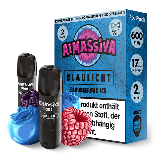 Almassiva Einweg Pod Blaulicht 17mg Almassiva Einweg Pod Blaulicht 17mg