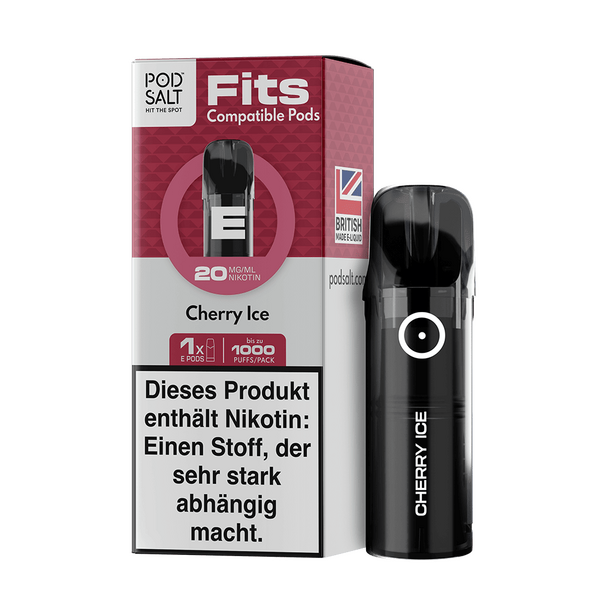 Pod Salt Fits Pods Einweg Pod - Cherry Ice - 20mg Nikotinsalz 2ml Pod Salt Fits Pods Einweg Pod - Cherry Ice - 20mg Nikotinsalz 2ml