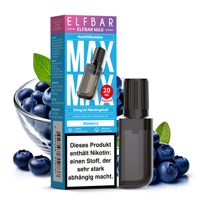 Elfbar MAX Refill Pod - Blueberry - 20mg Nikotinsalz 10ml  C