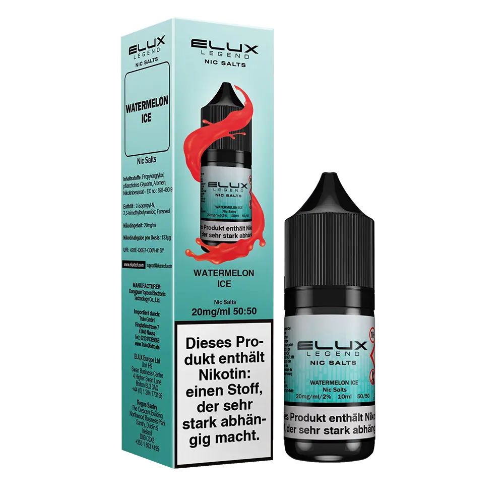 Liquid Watermelon Ice - Elux Nikotinsalz 20mg Liquid Watermelon Ice - Elux Nikotinsalz 20mg