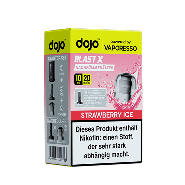 Vaporesso dojo Blast X Einweg Pod - Strawberry Ice - 20mg