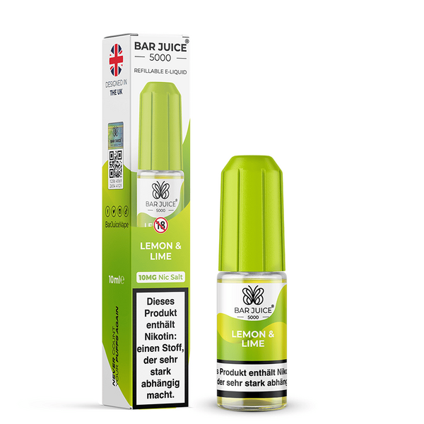 Bar Juice 5000 Nikotinsalz - Lemon Lime - Liquid 10mg 10ml