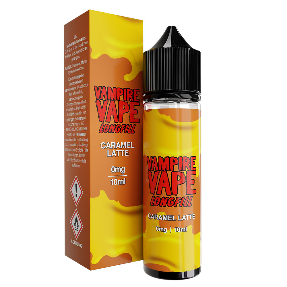 Vampire Vape Longfill - Caramel Latte - 10ml Aroma in 60ml Flasche  C Vampire Vape Longfill - Caramel Latte - 10ml Aroma in 60ml Flasche  C