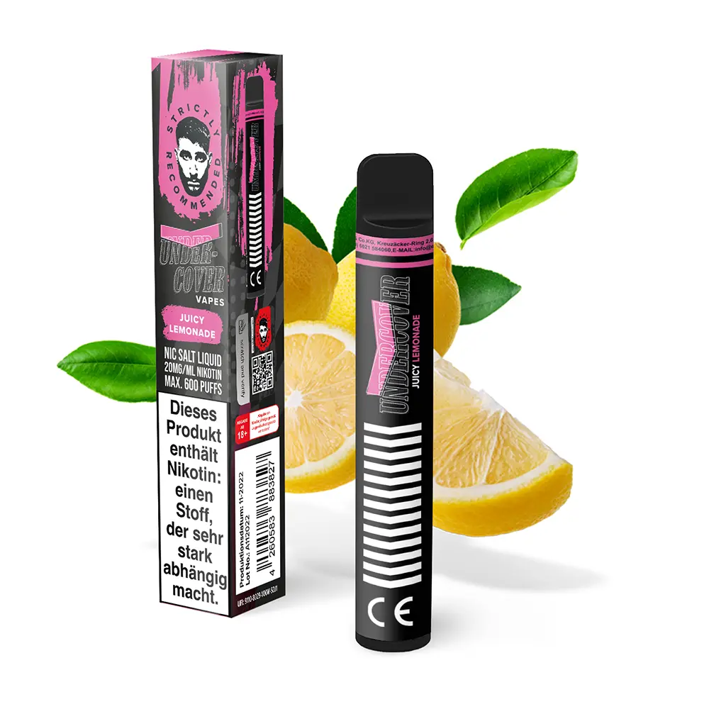 Undercover Vapes Juicy Lemonade 20mg Einweg E-Zigarette Undercover Vapes Juicy Lemonade 20mg Einweg E-Zigarette