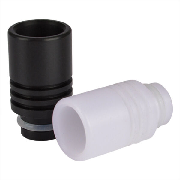 Drip Tip Delrin kurz schwarz & weiß Drip Tip Delrin kurz schwarz & weiß