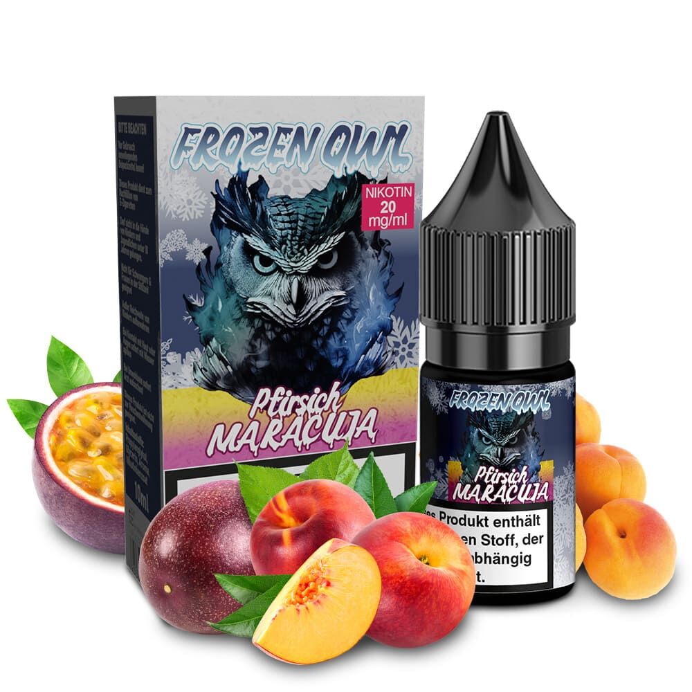Liquid Pfirsich Maracuja - Frozen OWL Nikotinsalz