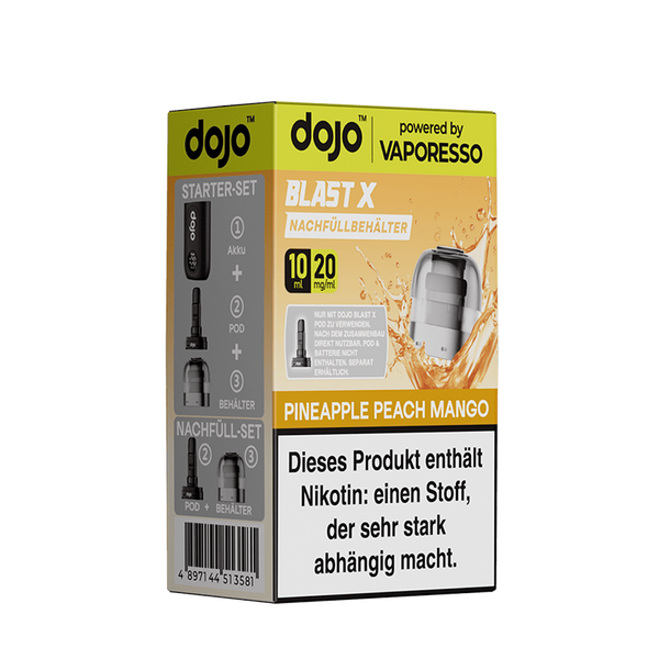 Vaporesso DOJO Blast X Pineapple Peach Mango Pod 20mg 10ml Vaporesso DOJO Blast X Pineapple Peach Mango Pod 20mg 10ml