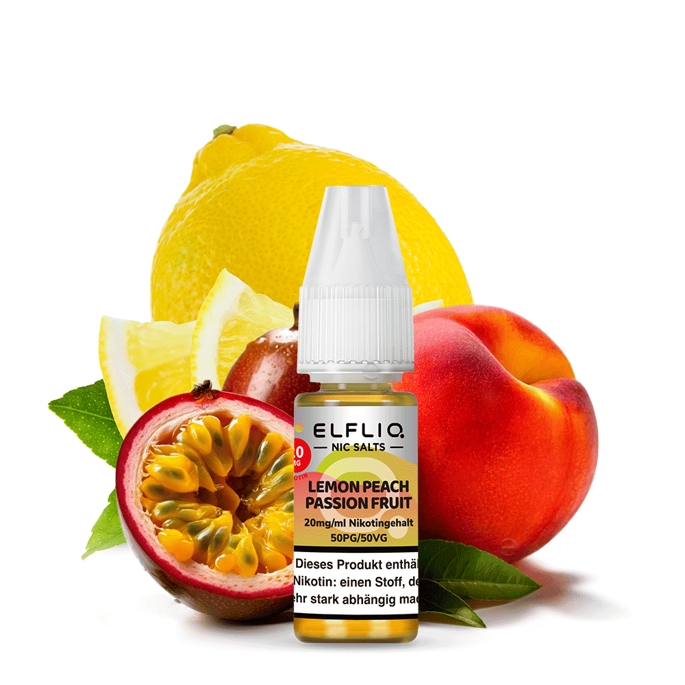 Elfliq by Elfbar Nikotinsalz - Lemon Peach Passion Fruit - Liquid 20mg 10ml C 20 mg
