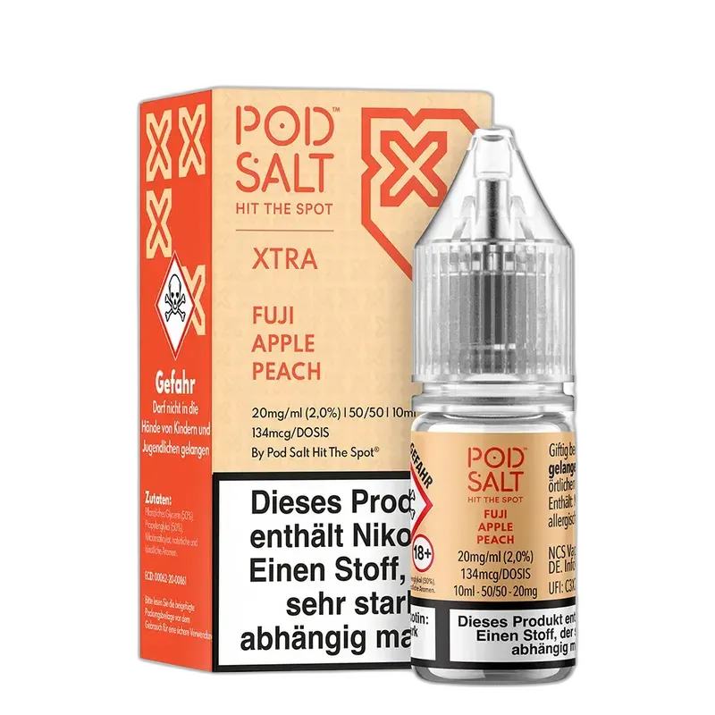 Liquid Fuji Apple Peach - Pod Salt Xtra Nikotinsalz 20mg Liquid Fuji Apple Peach - Pod Salt Xtra Nikotinsalz 20mg
