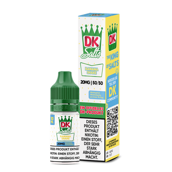 DK Salts Nikotinsalz - Banana Shake - Liquid 20mg 10ml  C