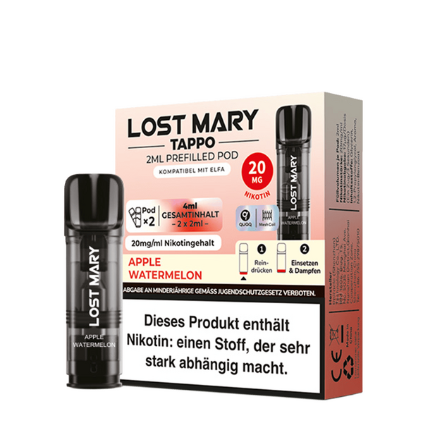 Lost Mary Tappo Apple Watermelon 20mg Nikotinsalz Lost Mary Tappo Apple Watermelon 20mg Nikotinsalz